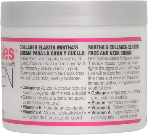 Vista 2 de Mirta De Perales Crema de colágeno y elastina, 4 onzas