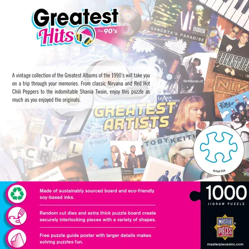 Vista 3 de Greatest Hits - Rompecabezas de 1000 piezas de los 90