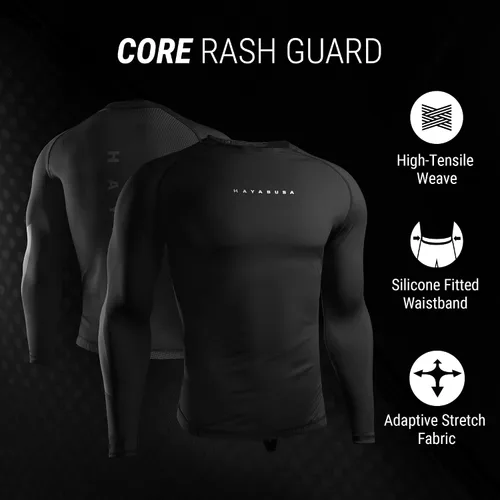 Vista 2 de Hayabusa Protector de erupción Core para hombre de manga larga