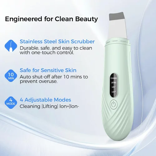 Vista 5 de Espátula Limpiadora de Piel Facial, Herramienta Removedora de Puntos Negros para Limpieza Profunda Facial, Espátula Facial Limpiadora de Poros con 4