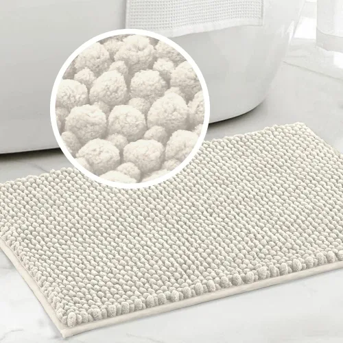 Vista 22 de Turquoize Alfombras de baño de felpilla antideslizante para baño, 17 x 24 pulgadas, extra suaves y absorbentes, lavables a máquina, perfectas