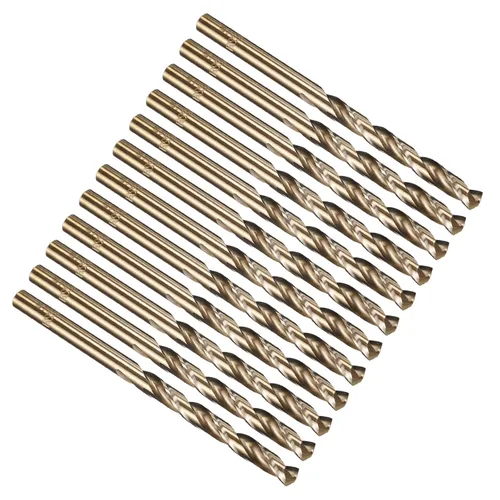 Vista 117 de PATIKIL Broca Jobber de 0.039 in, vástago recto M35 cobalto 5% acero de alta velocidad 135° acabado dorado para metal duro de acero inoxidable - 2