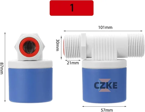 Vista 6 de Automatic Float Valve Water Level Control Floating Ball Valve Installed Inside Tower Tank Liquid Level Switch(1/2")