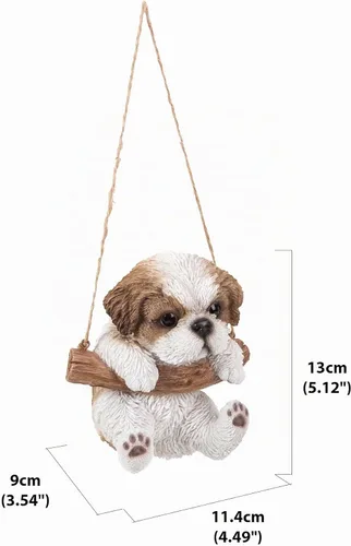 Vista 5 de Estatua colgante de cachorro Shih Tzu de Hi-Line Gift Ltd 87704-A