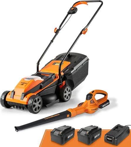 Vista 10 de [Usado] LawnMaster Cortacésped inalámbrico CLM2413A de 13 pulgadas, 24 V máx. con batería de 2 x 4.0 Ah y un cargador
