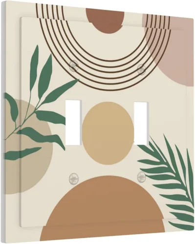 Vista 124 de Placa de pared abstracta con diseño de amanecer retro, arco iris, puesta de sol, sin dispositivo, placa de pared decorativa en blanco, placa frontal
