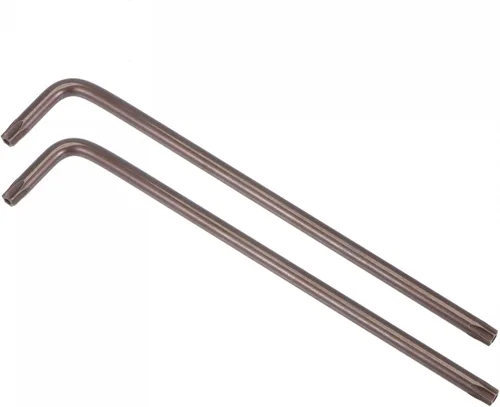 Vista 11 de uxcell T6 Anti manipulación Torx Star Key Bit Llave, forma de L 2.68 pulgadas brazo largo, acero S2 2 PC