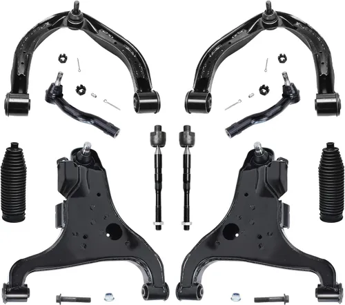 Vista 245 de Detroit Axle - Kit de suspensión delantera de 10 piezas para Chevrolet Trailblazer GMC Envoy 2004-2007 2005 2006 Soportes de brazo de control