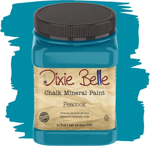 Vista 305 de Pintura para muebles con acabado de tiza Dixie Belle Paint Company - Amatista (4oz) - Pintura mineral de tiza chic púrpura profundo mate