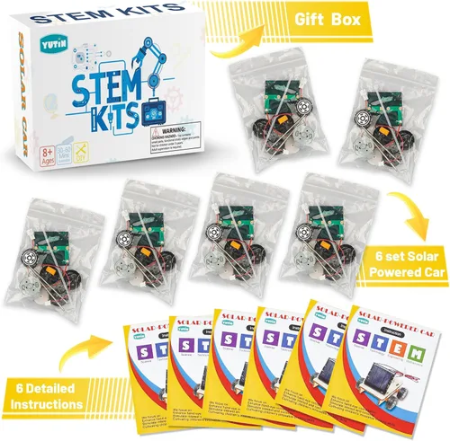Vista 7 de STEM Science Kits, kits de circuitos solares para automóviles, juguetes