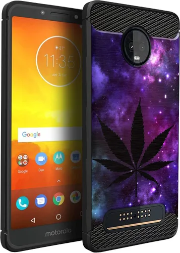 Vista 30 de CasesOnDeck Funda compatible con [Motorola Moto Z3 Play Moto Z3] Moto Z3 Design, funda delgada negra flexible y elegante protección contra golpes