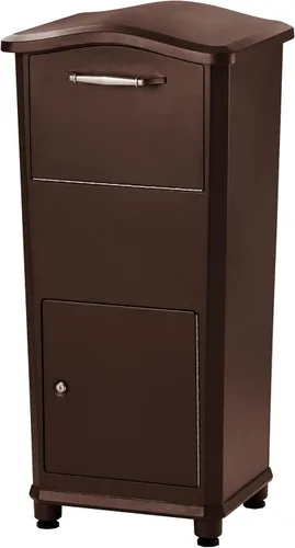Vista 12 de Architectural Mailboxes 6900B Elephantrunk Caja de Entrega de Paquetes Negra Heavy duty aluminum locking parcel locker with pry-resistant 3-point