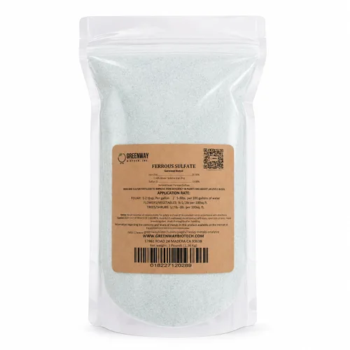 Vista 13 de Greenway Biotech Ferroso Sulfato 20% Fertilizante Fe de Hierro, Soluble en Agua con Azufre para Céspedes, Árboles, Arbustos, Verduras y Plantas