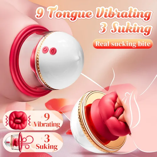 Vista 2 de Juguetes para pezones, juguete sexual, vibrador de succión – AI Sync Juguetes para pezones con 9 modos de vibración y 3 modos de succión, vibradores