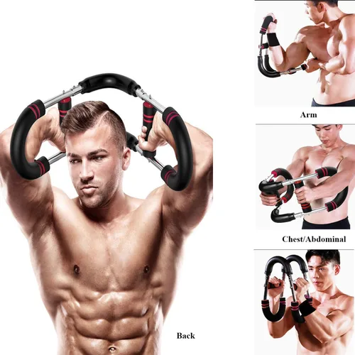 Vista 4 de Twister Arm Trainer ajustable 60-100lb pecho hombro antebrazo sistema de fuerza portátil de cuerpo completo equipo de entrenamiento para gimnasio