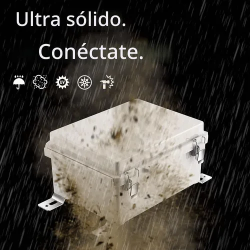 Vista 2 de Caja de conexiones Gratury, carcasa de plástico impermeable IP67 para proyectos eléctricos, cubierta con bisagras gris, incluye placa de montaje
