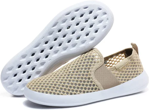 Vista 2 de HolyWish Zapatos de senderismo para hombre, zapatos de agua sin cordones para senderismo, caminar y deportes acuáticos