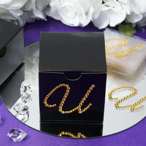 Vista 38 de Efavormart - Paquete de 12 calcomanías transparentes con monograma de diamantes de imitación de 1.5 pulgadas, calcomanías autoadhesivas para cajas