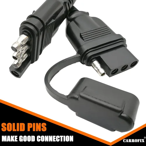Vista 4 de Extensión plana de 4 vías de vehículo a remolque con cable de 32 pulgadas con cable de 4 pines conector de cableado de remolque