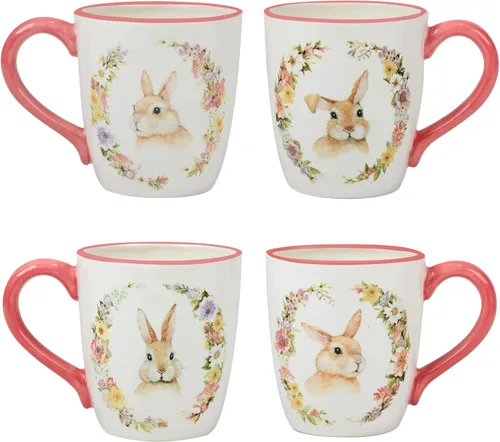Vista 4 de Certified International Easter Garden - Juego de vajilla de 16 piezas, servicio para 4, multicolor