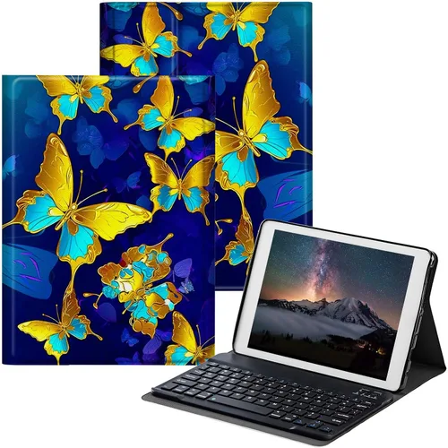 Vista 12 de Funda para Samsung Galaxy Tab S6 Lite 2022/2020 con teclado inalámbrico desmontable y soporte ajustable para proteger la tableta para Samsung Galaxy