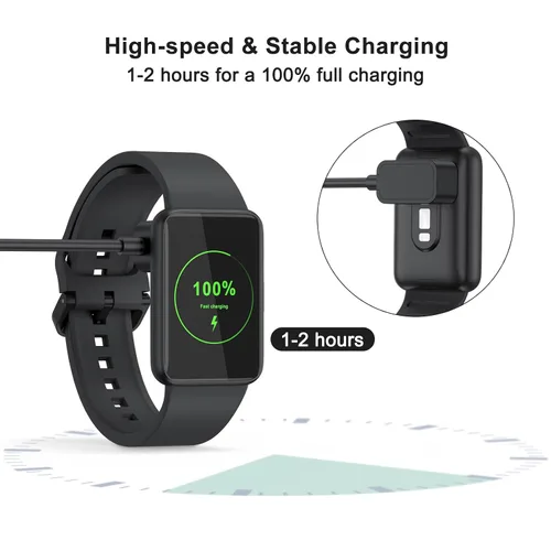 Vista 6 de Cable de carga USB C compatible con cargador Samsung Galaxy Fit 3, base de cable de carga de repuesto para reloj inteligente Galaxy Watch Fit 3