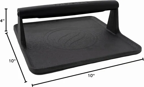 Vista 3 de Blackstone 5554 Prensa para parrilla de hierro fundido pre-sazonada, 10" x