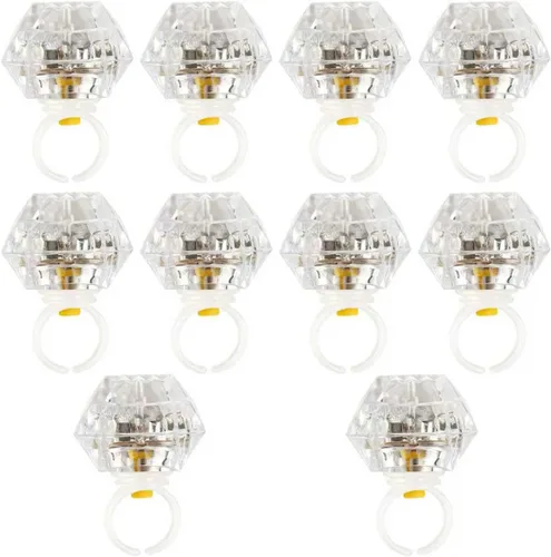 Vista 9 de Anillos de luz LED intermitentes, coloridos anillos parpadeantes para cumpleaños, despedida de soltera, despedida de soltera, regalos de fiesta