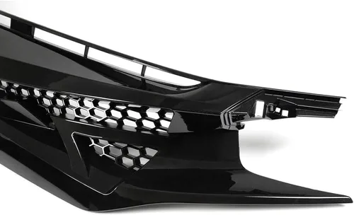 Vista 5 de G-PLUS Compatible con Honda Civic Sedan Coupé 2016-2018 Rejilla de malla parachoques delantero JDM estilo batalla parrilla capó parrillas + 2 cejas