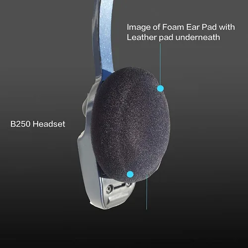 Vista 3 de Almohadillas de espuma para auriculares – Comodidad y ajuste diseñado para ser compatible con Jabra, Blue Parrott serie B250 (XT/XTS/XT+), (10-PACK)