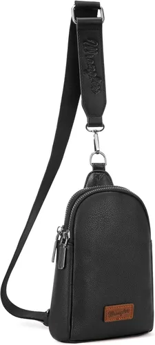 Vista 26 de Wrangler Bolso bandolera pequeño para mujer, bolsos cruzados de cuero *Clásico-marrón