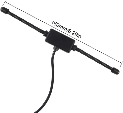 Vista 3 de Antena dipolo estéreo universal AM FM para automóvil, montaje adhesivo oculto, antena de radio AM FM para vehículos, automóviles, camiones, SUV