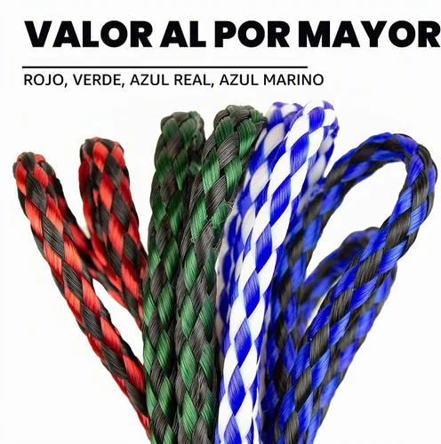 Vista 2 de Downtown Pet Supply Correa trenzada de polietileno para perro, paquete de 6, 5 pies de largo, correa universal para perro con anillo tórico
