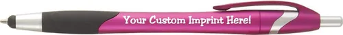 Vista 4 de ExpressDesigns™ - Bolígrafo personalizado con lápiz capacitivo - The Glide Click action Custom - Tinta de escritura negra - Bolígrafos con nombre