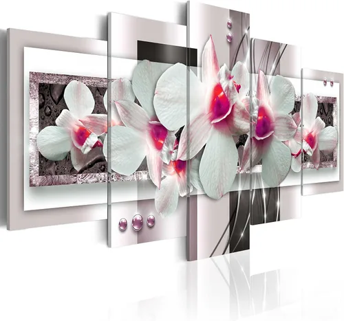 Vista 58 de Lienzo decorativo con impresión artística de diseño de orquídea de Artgeist Orquídea #01