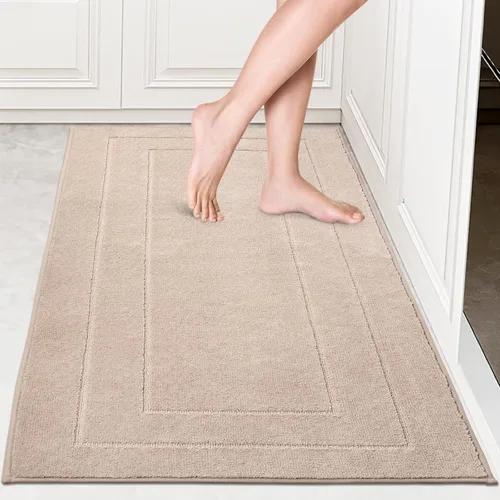Vista 14 de PURRUGS Alfombra de cocina lavable a máquina, de 24 x 35.5 pulgadas, antideslizantes, antideslizantes, tapetes de pie suaves y superabsorbentes
