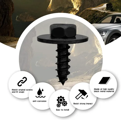 Vista 3 de 20 tornillos para cubierta de parachoques compatibles con Toyota Lexus Camry Tacoma Avalon Prius Corolla 90159-60498