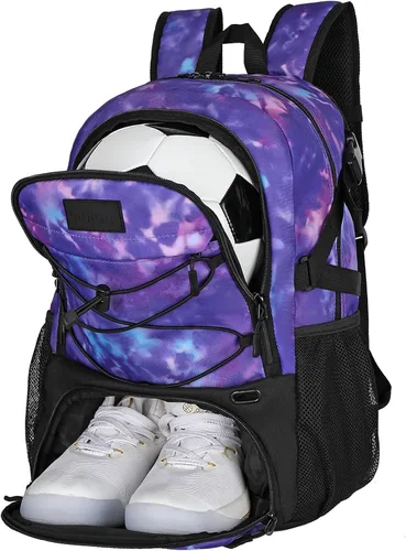 Vista 8 de Goloni Mochila de fútbol,Mochila de baloncesto con compartimento para pelotas y compartimento para zapatos,Mochila para baloncesto,Fútbol