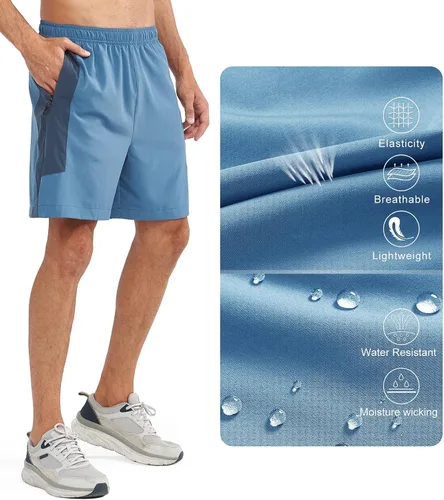 Vista 5 de NORTHYARD Pantalones cortos deportivos para correr para hombre, de secado rápido, pantalones cortos de gimnasio de 7 pulgadas, ligeros, deportivos