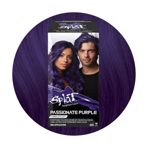 Vista 8 de Splat Kit completo de tinte para el cabello semipermanente de larga duración vegano y libre de crueldad Aqua Rush
