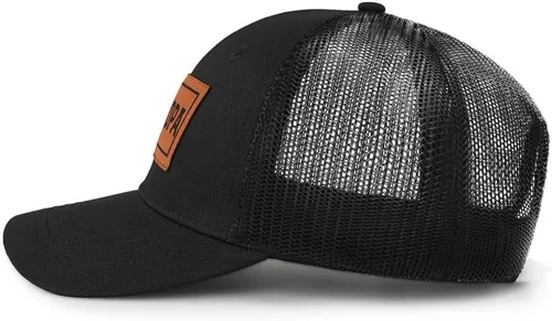 Vista 5 de Sombreros de papá para padre y abuelo, gorra de cuero con parche para papá, regalos para papá de hija, hijo, sombrero de camionero