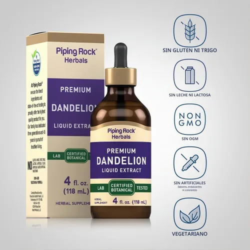 Vista 3 de Piping Rock Extracto de raíz de diente de león líquido 4 fl oz