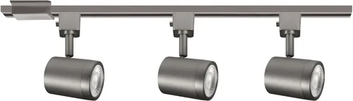 Vista 9 de WAC Lighting Charge 8010 - Kit de 3 luces LED de 27 W con alimentación de toldo flotante y riel de 4 pies con tapas finales, cabezales Bronce oscuro