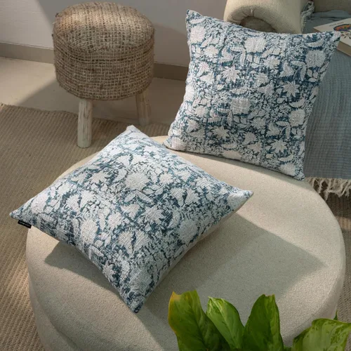 Vista 33 de Juego de 2 fundas de almohada decorativas de algodón indio vintage con estampado a mano (marrón ladrillo, 18 x 18 pulgadas (paquete de 2))