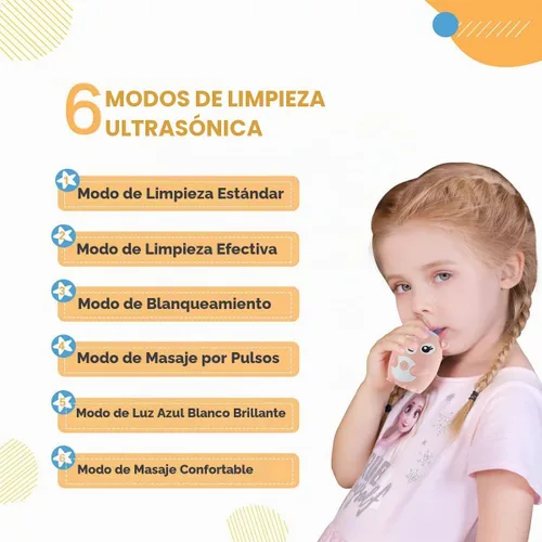 Vista 2 de Cepillos de dientes eléctricos para niños Rosa 2-6 Años