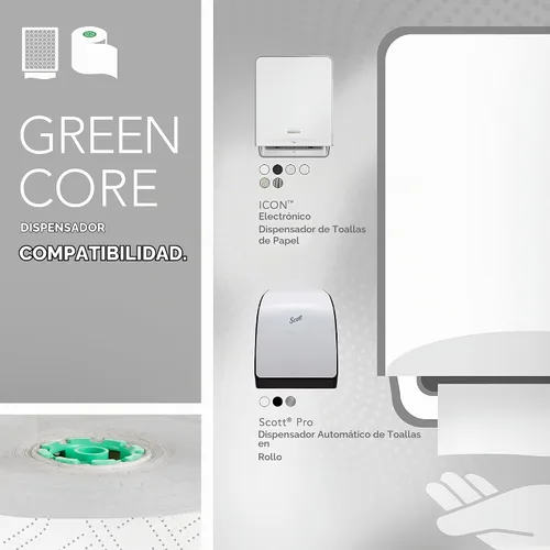 Vista 4 de Scott Professional Toallas de papel duro de alta capacidad, a granel (25700), enrolladas duras, diseño elevado, bolsillos de absorción, blanco