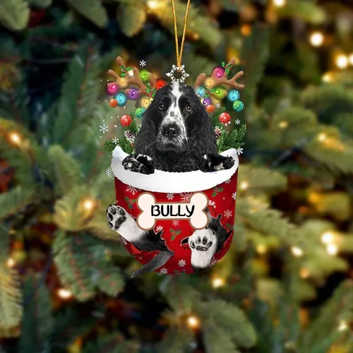 Vista 20 de IZI POD Affenpinscher Adorno de Navidad personalizado para perro, adorno de bolsillo de nieve para perro para árbol de Navidad, adorno acrílico