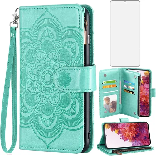Vista 15 de Asuwish Compatible con Samsung Galaxy S20 FE Gaxaly S 20 FE 5G UW 6.5 pulgadas Funda tipo cartera de vidrio templado con tapa para Glaxay S20FE5G