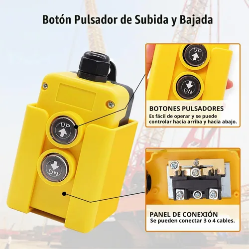Vista 4 de mankk Interruptor de control remoto del remolque basculante 12V CC Control de subida y bajada Interruptor de unidad de fuente de alimentación