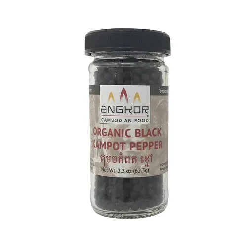Vista 2 de Kampot Pepper Rare - Granos de pimienta camboyana (negro, bolsa de 1 libra)